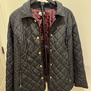 Crown & Ivy Black Quilted Puffer Jacket